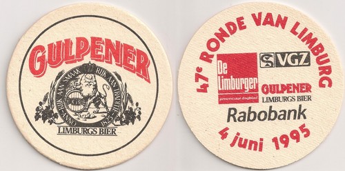 Gulpener vintage beer mat - gulpener,