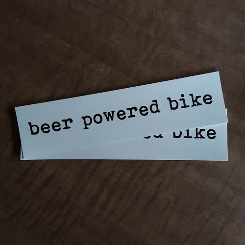 Adesivo birra powered bike - adesivo,